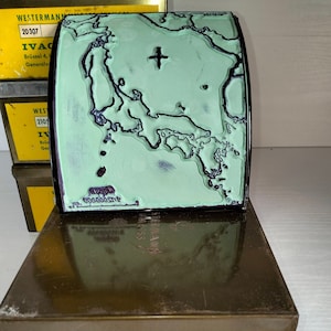 Sello escolar vintage XL - Mapa educativo de Japón - Perfecto para imprimir en papel