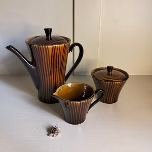 Beautiful Rare DOMINO Design Coffee Set by Sarreguemines - Vintage Coffee Lover&#39;s Dream -Vintage French Coffee Set