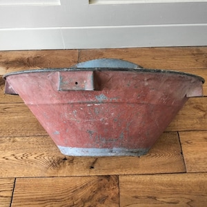 Vintage French Grape Harvest Basket - Vintage Grape Hod - Original Back Harness - French Grape Gathering Bin - French Plant Holder