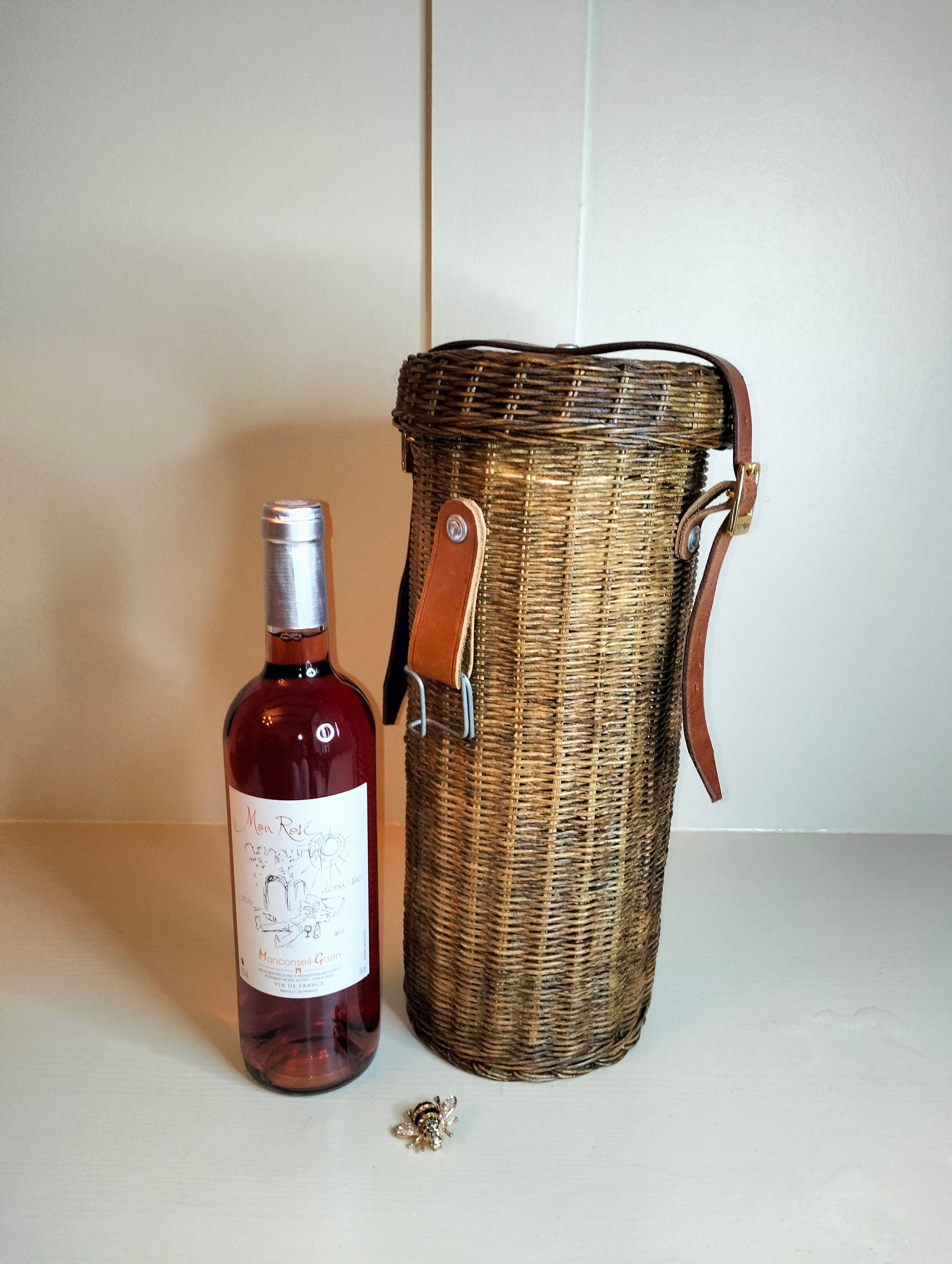 Wicker Insulated Wine Bag