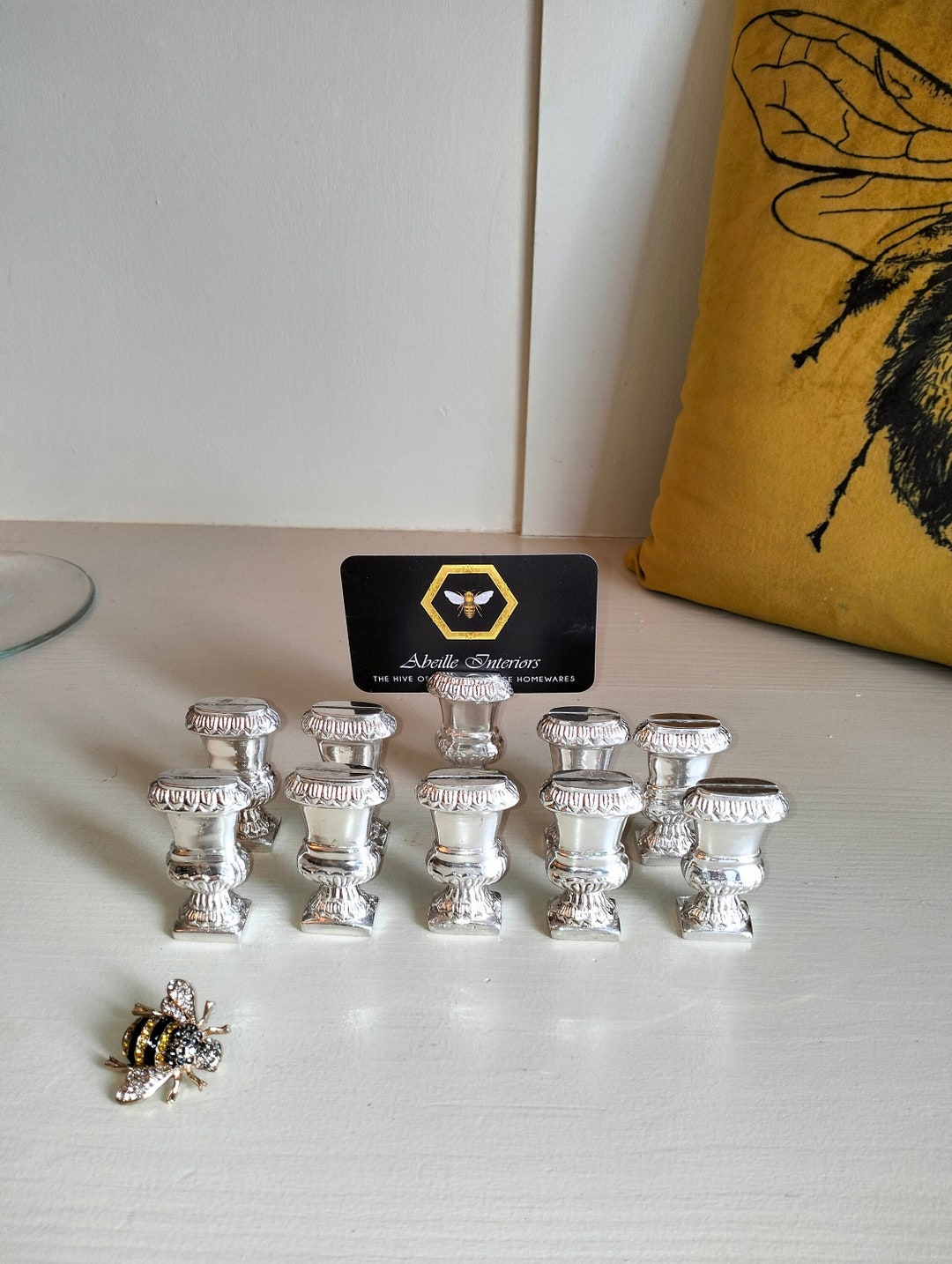 Vintage Metal Place Card Holders Table Name Card Holders Etsy