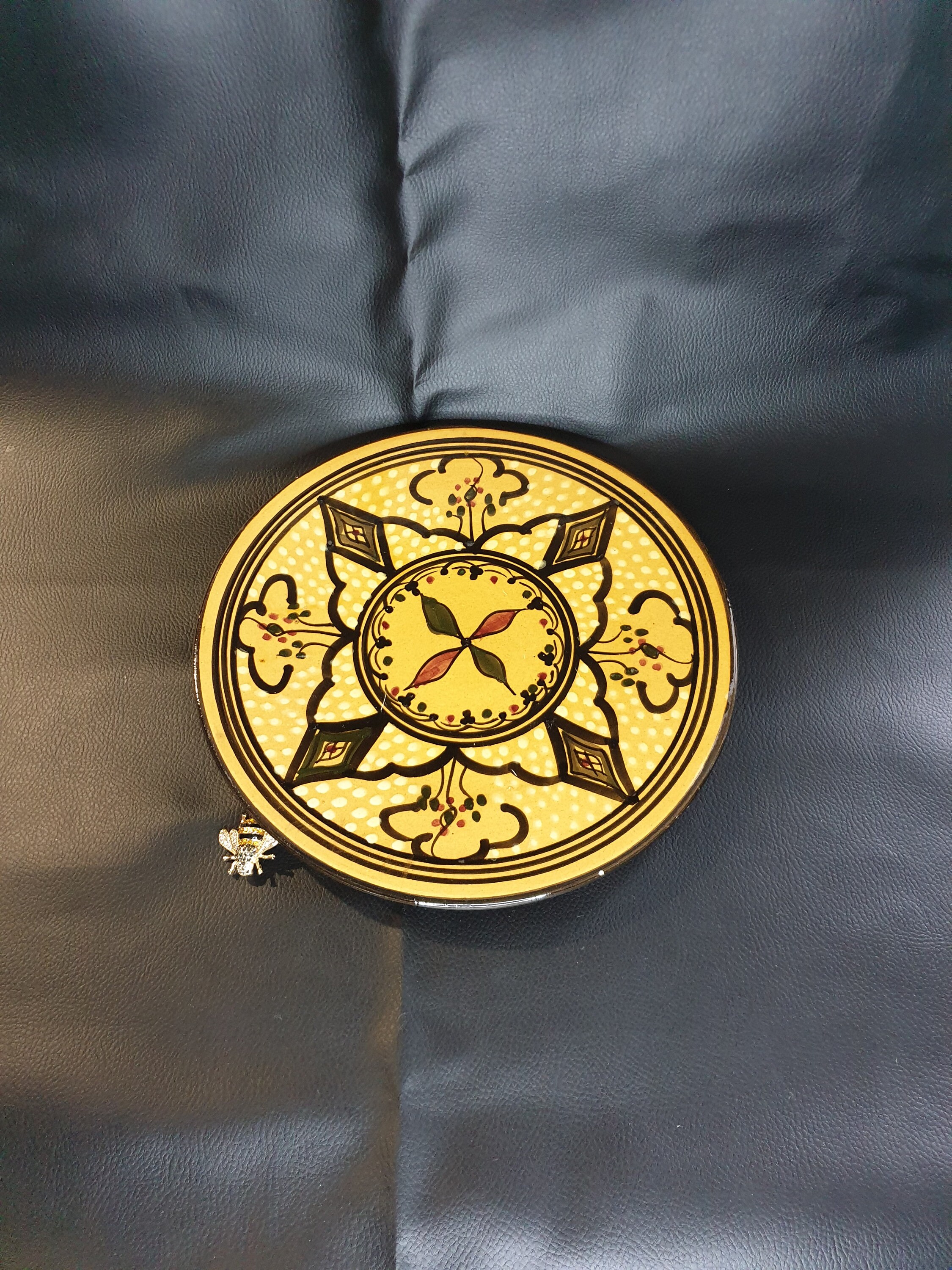 Plaque Murale Vintage, Plaque Décorative en Céramique Art Mural Décor Vintage