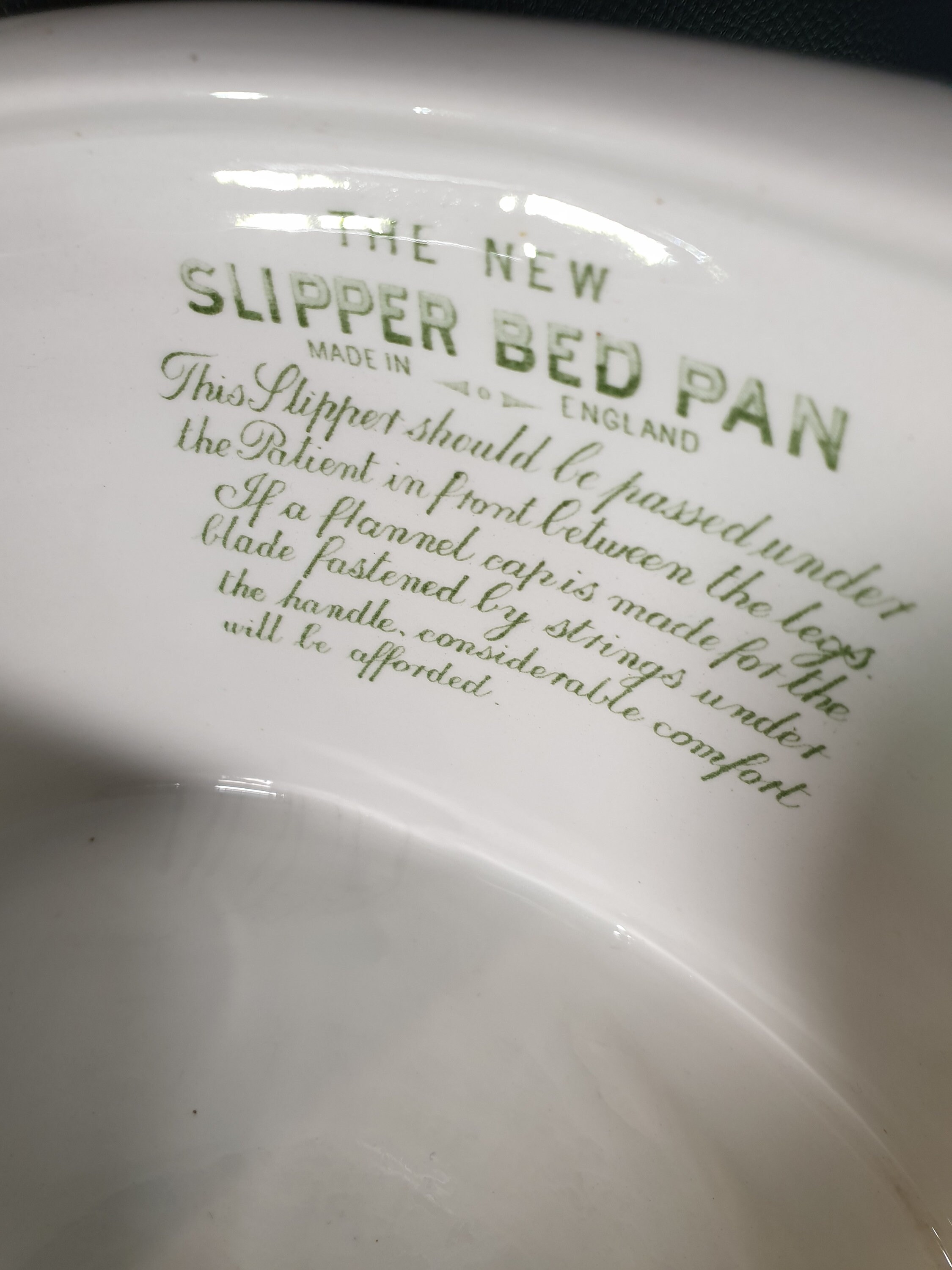 Porcelain Bed Pan Slipper Bed Pan Antique Bed Pan English Etsy Australia