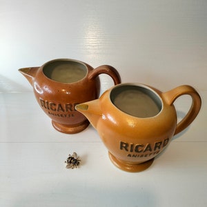 RICARD Vintage French Pastis Carafe -  French Bistro Decor - Vintage French Advertising - Bistro Pitcher
