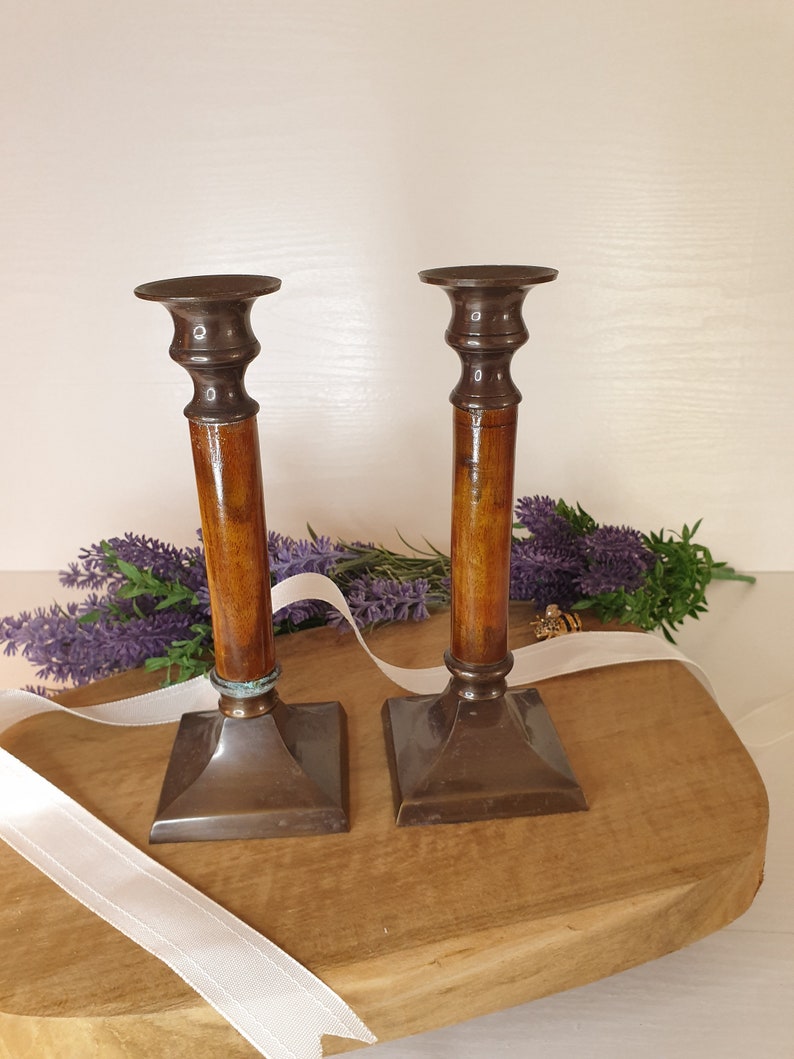 Vintage French Candlesticks Pair of Candlesticks Pair of Etsy