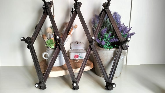 Vintage French Coat Rack French Accordion Coat Rack Vintage Wooden Wall Coat Rack Folding Coat Rack Etsy