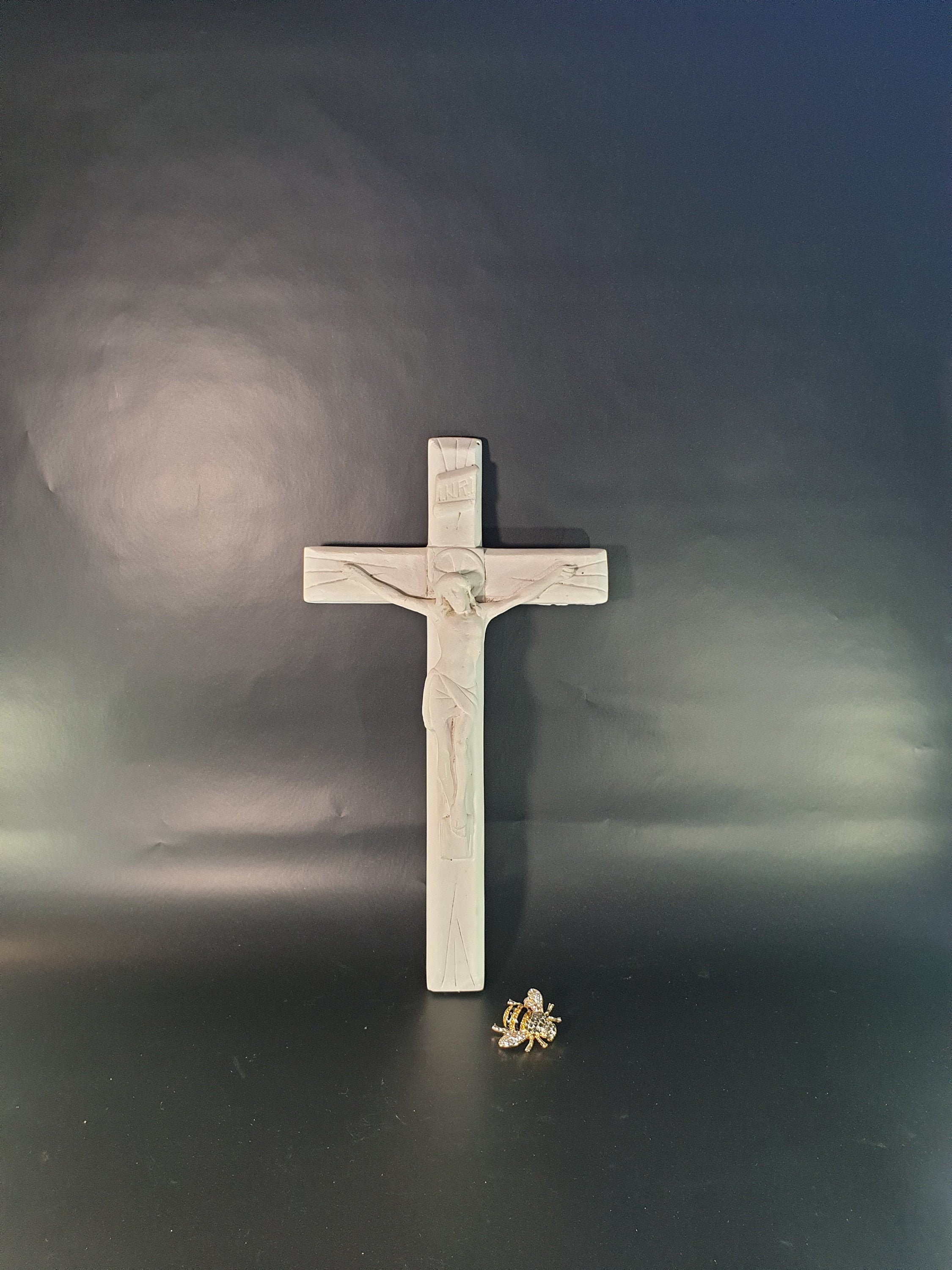 Sculpture en Croix de Jésus-Christ, Crucifix Mural, Décoration Intérieure Faite à La Main