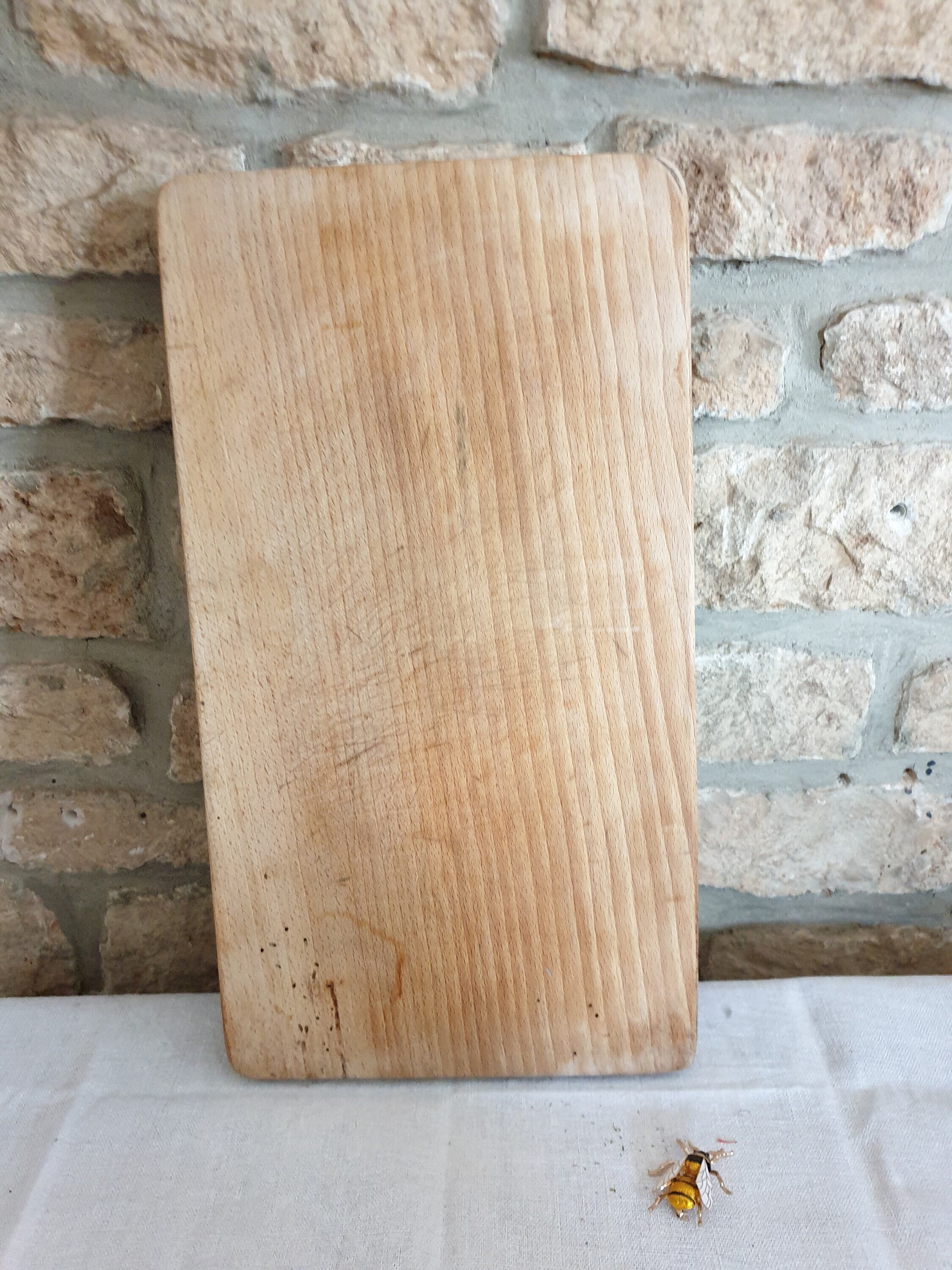 Français Grande Planche à Découper en Bois, Bloc de Coupe Rustique, Planche Couper Le Pain, Viande, 