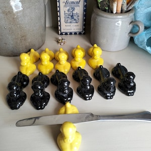Vintage French Ceramic Cutlery Rests, Vintage Cutlery Rests, Vintage Dog Cutlery Rests, Chopsticks Rests