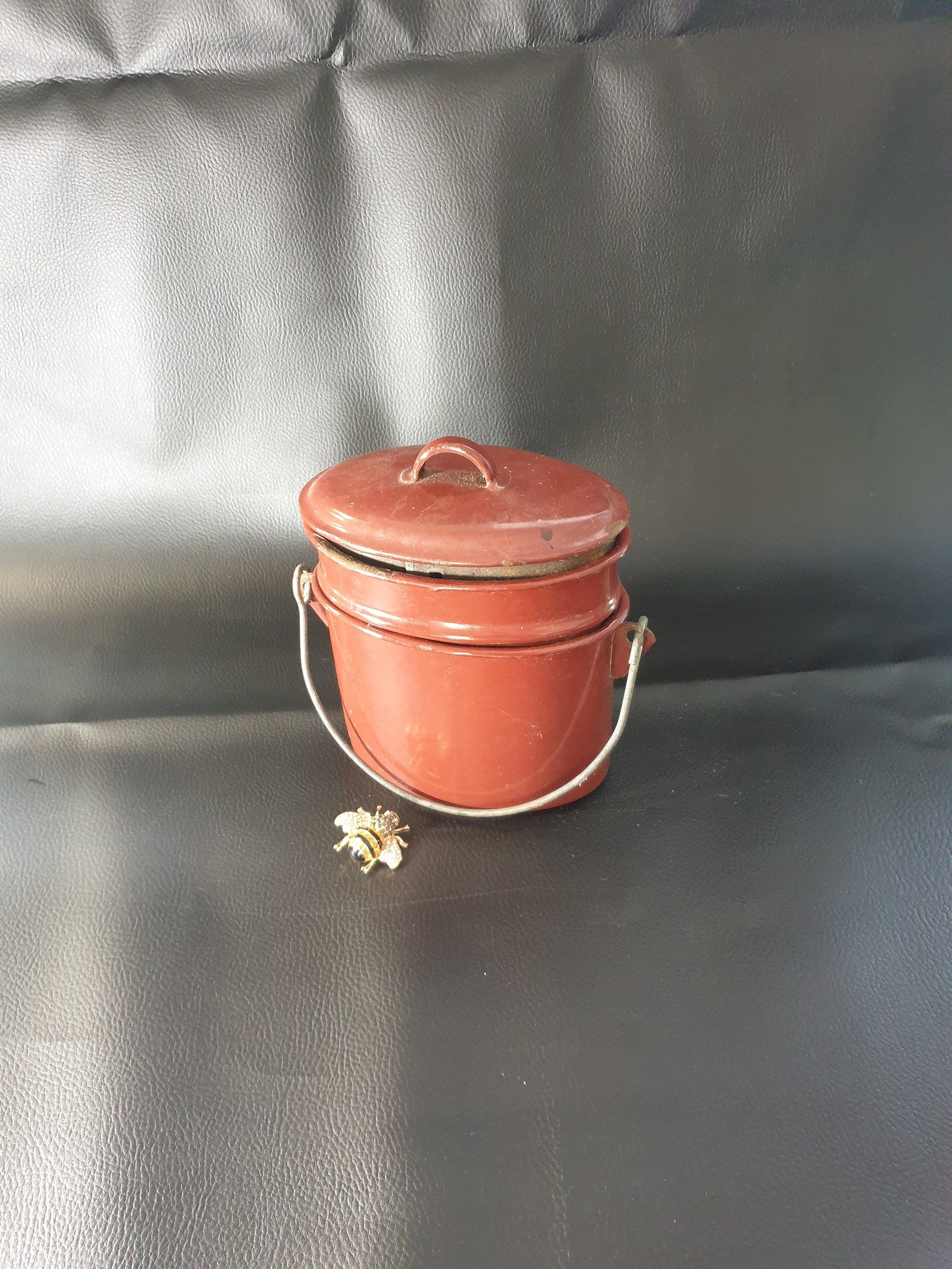 French Vintage Enamel Lunch Pail French Vintage Enamel Lunch Etsy UK