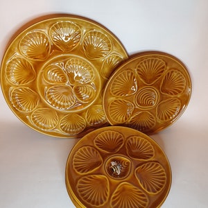 Vintage Oyster Plates, Vintage Oyster Platter, Seafood Plates, Seafood Platter, Mussel Plates