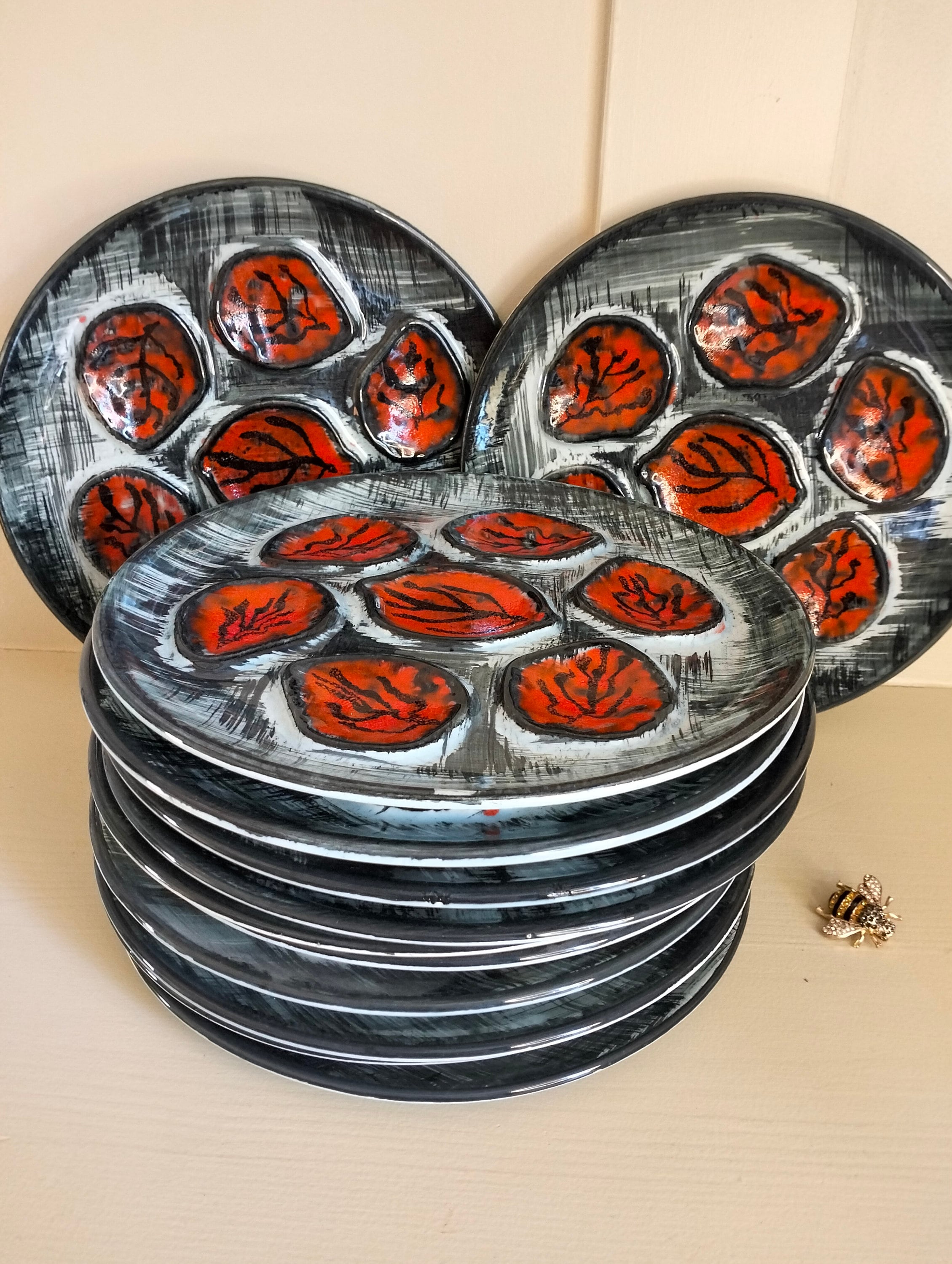 Lot De 4 Assiettes En Mélamine Pour Enfants, Pottery Barn, Motif Dinde De Thanksgiving, 10 Pouces