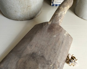 French Antique Butter Paddle, Antique Butter Scraper, Farmhouse Kitchen Utensils