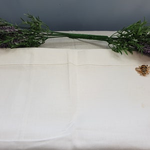 Funda de almohada vintage francesa, tela antigua, funda de almohada de lino blanco, funda de almohada, funda de almohada, lino francés vintage