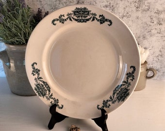 Antique Longchamp Plate, French Ceramic Wall Decor, Lutece Design