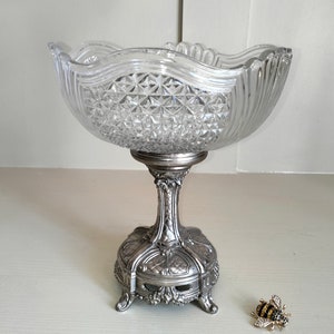 Vintage Cut Crystal Bowl, Vintage Cut Crystal Sweet Bowl, Vintage Crystal Glass Bowl