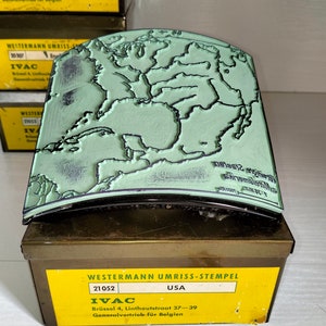 Sello escolar vintage XL - Mapa educativo de Estados Unidos - Perfecto para imprimir en papel