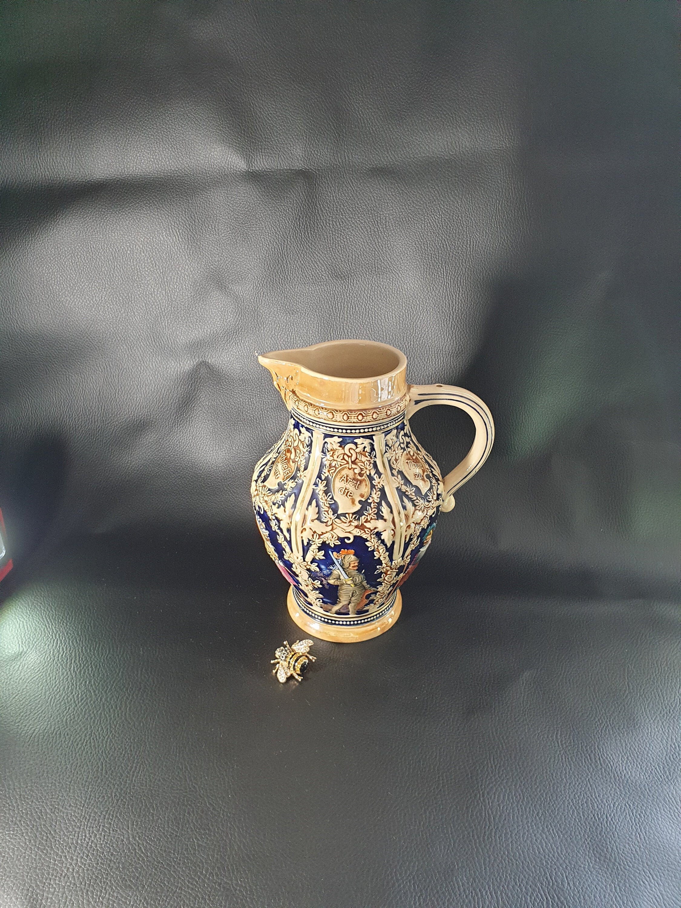 Jug à Vin en Céramique Allemande, Cruche Bière Vintage, Eau, Pichet, Carafe Vin