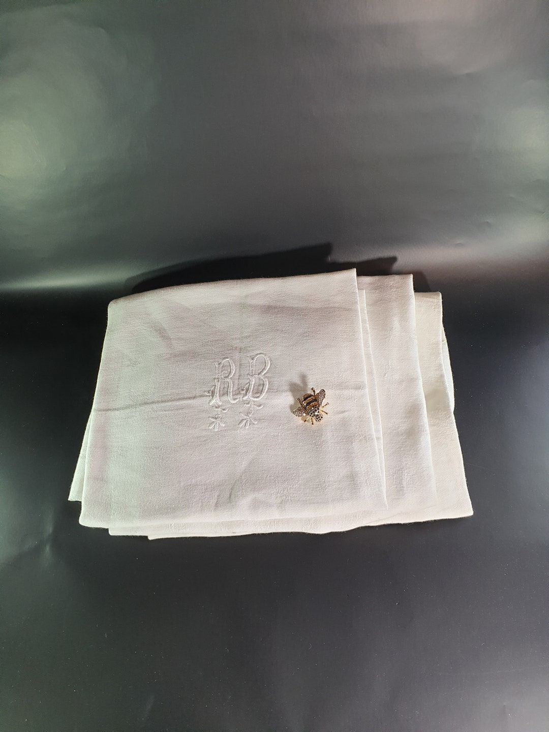 Vintage Linen White Tea Towels Vintage French Tea Towels Set Etsy