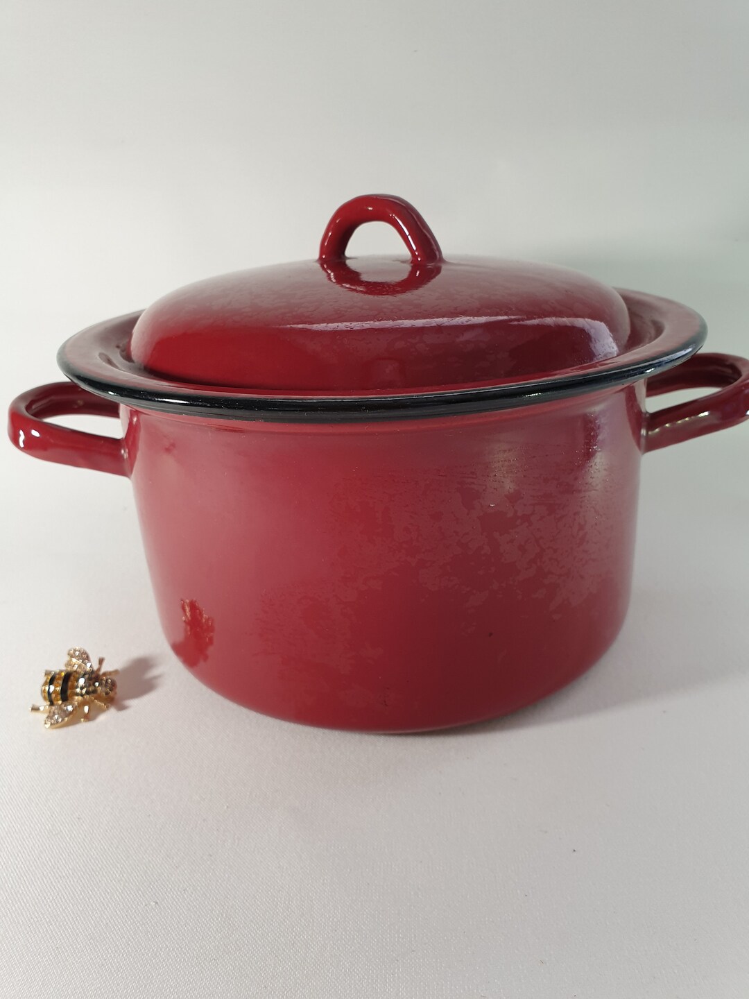 Vintage French Enamel Cookware, Enamel Stew Pot, French Enamel ...