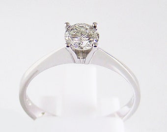 Ring Weißgold 585er Brillant Diamant 14 kt Edelstein Solitär Vintage