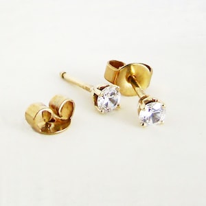 Ohrringe Gold 333er Cubic Zirkonias 8 kt Ohrschmuck Ohrstecker Solitär