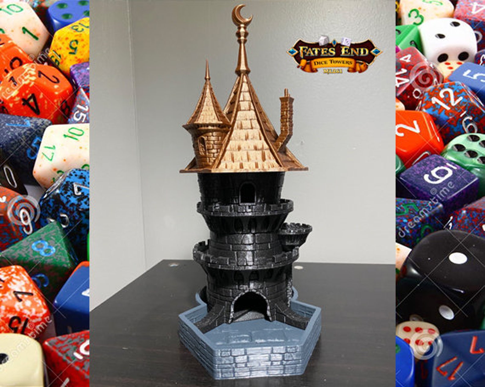 Fates End Wizard Dice Tower 3D Print Dice Tower Dungeons and Etsy