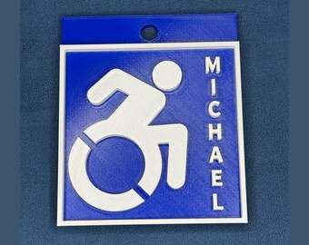 Custom Mobility Aid Sign: Personalized Accessibility Icon for Wheelchairs, Strollers & Special Needs