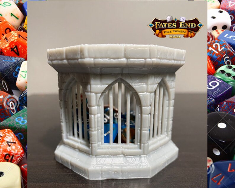 Resin Dice Jail Stone Dungeons and Dragons Dice Jail Fates End Etsy