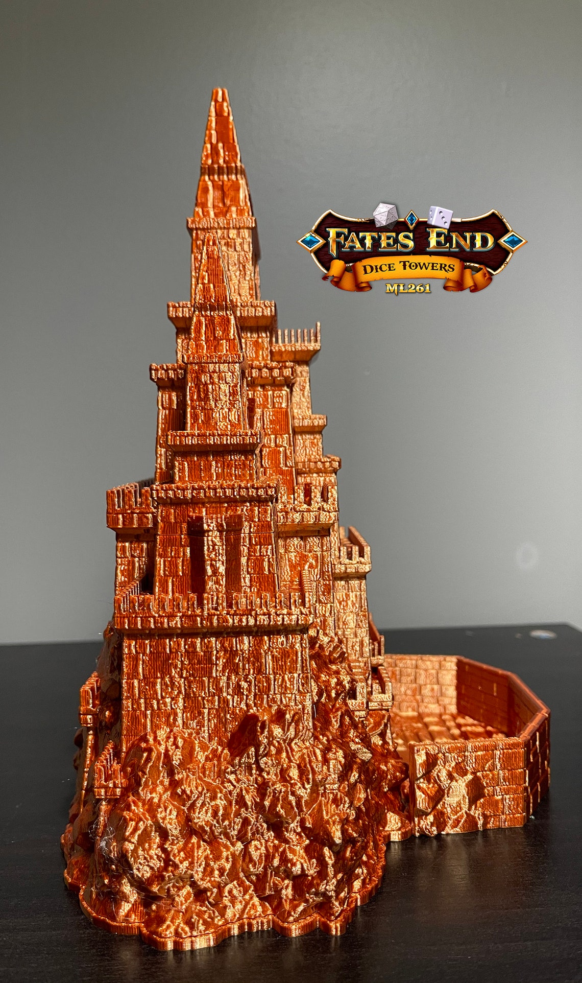 Fates End Dragonborn Dragon Dice Tower 3D Print Dice Tower Etsy
