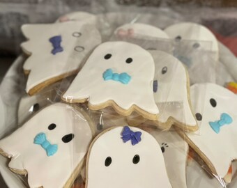Halloween cookies • Halloween kids cookies• Ghost cookies • Trick or treat  • kids personalized cookies •Ghost cookie•Blue ghost cookie
