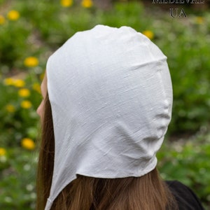 Coif made of linen for medieval reenactment, viking reenactment, medieval hat, medieval cotton coif, viking costume