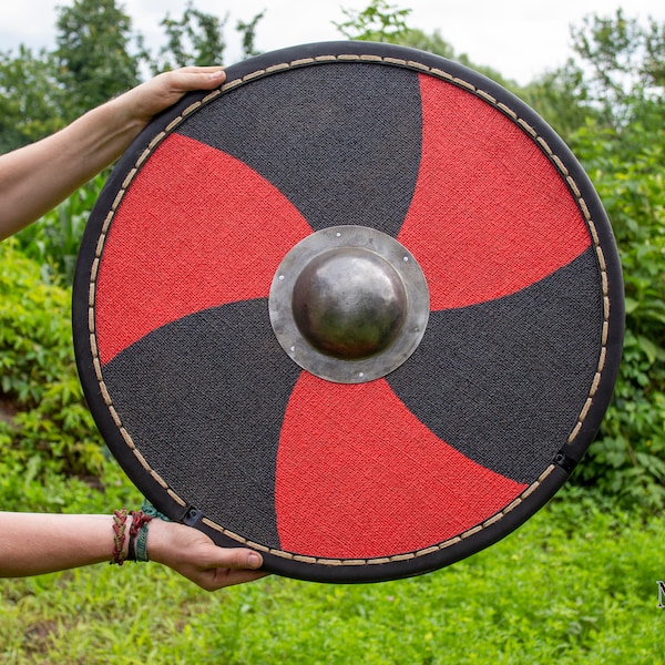 Round Vikings Shield or Medieval shield Viking armor Viking weapon Battle shield Larp shield for Viking reenactment