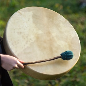 Shaman drum, Tambourines hand drum, Native American Drum, Frame drum, Viking Shaman, Siberian Shamanic drum, Musical Instrument Dark Ages zdjęcie 8