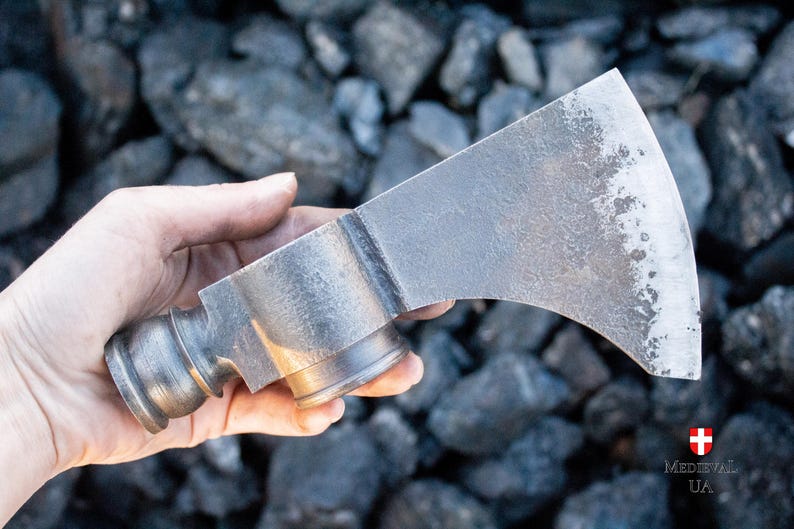Cabeça de machado tomahawk forjada à mão, machado de aço carbono para atividades ao ar livre, presente para o marido imagem 15