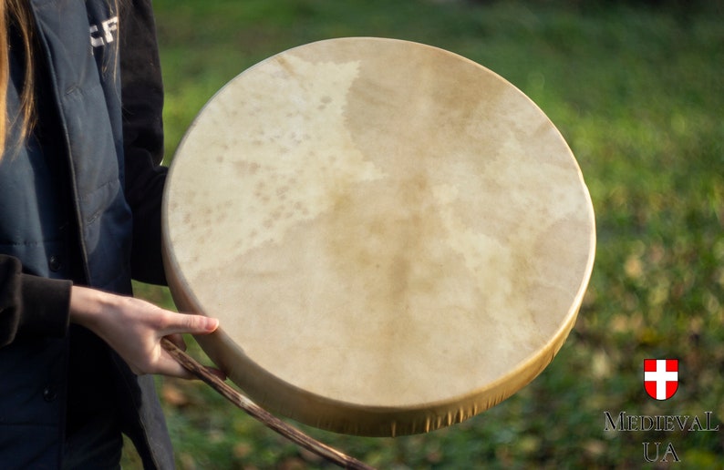 Shaman drum, Tambourines hand drum, Native American Drum, Frame drum, Viking Shaman, Siberian Shamanic drum, Musical Instrument Dark Ages zdjęcie 2