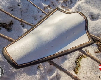 White Pavise shield for buhurt HMB battles, Medieval battle shield, Viking reenactment, SCA, Larp shield