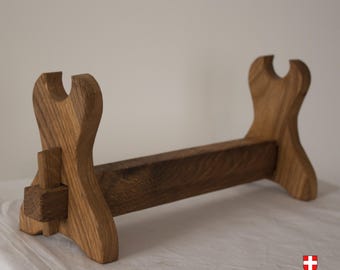 Supporto per katana in legno, espositore personalizzato per spada da samurai, porta bokken, rastrelliera per spada in rovere, regalo per arti marziali per lui