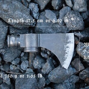 Cabeça de machado tomahawk forjada à mão, machado de aço carbono para atividades ao ar livre, presente para o marido imagem 3