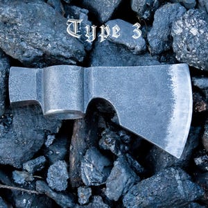 Cabeça de machado tomahawk forjada à mão, machado de aço carbono para atividades ao ar livre, presente para o marido Type 3