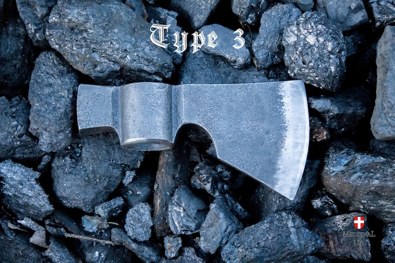Cabeça de machado tomahawk forjada à mão, machado de aço carbono para atividades ao ar livre, presente para o marido Type 3