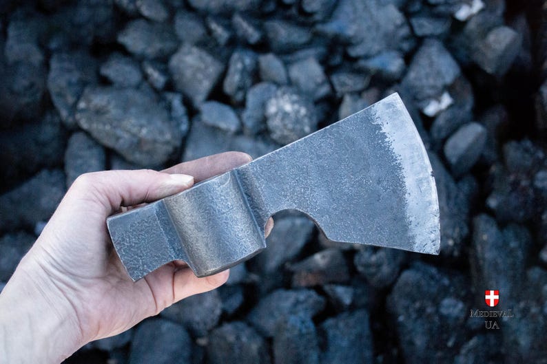 Cabeça de machado tomahawk forjada à mão, machado de aço carbono para atividades ao ar livre, presente para o marido imagem 16