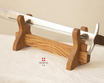 Wooden Sword stand, One saber table rack, European sword holder