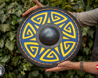 Medieval Buhurt Buckler Shield, Vikings Round Little Shield, HMB Battle ready shield, Custom Wooden shield for reenactment battles