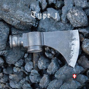 Cabeça de machado tomahawk forjada à mão, machado de aço carbono para atividades ao ar livre, presente para o marido Type 1