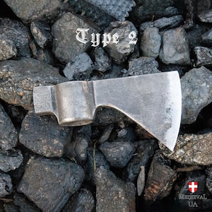 Cabeça de machado tomahawk forjada à mão, machado de aço carbono para atividades ao ar livre, presente para o marido Type 2