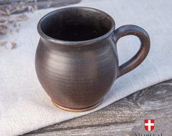 Taza de té de cerámica medieval de 400 ml, diseño vikingo, LARP, cosplay, feria renacentista, regalo fantástico.