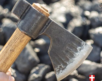 Handcrafted forged tomahawk axe, Outdoor Camping Steel Hatchet