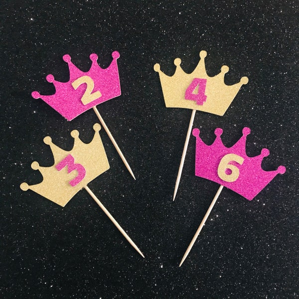Crown Cupcake Topper Etsy