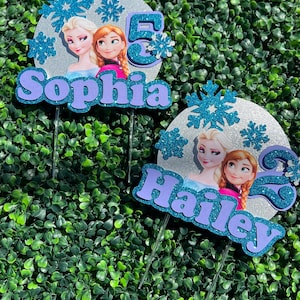Frozen theme cake topper, Elsa cake topper, frozen inspired cake topper, Winter theme decorations